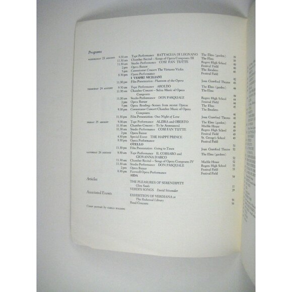 Verdi Festival Show Program Metropolitan Opera Newport 1967 MacBeth Bumbry - Picture 9 of 10